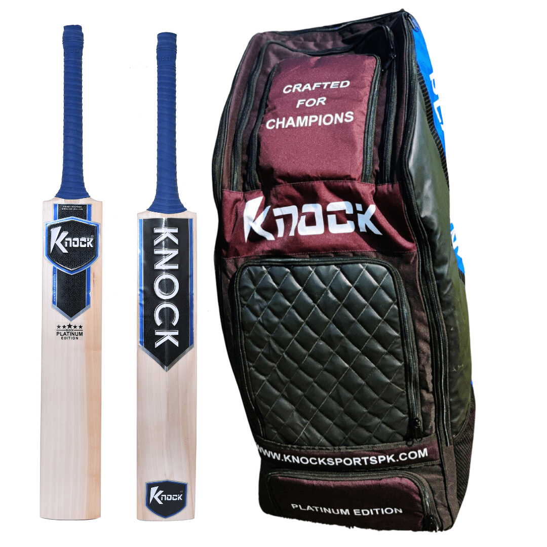 KNOCK PLATINUM EDITION CRICKET BAT AND KIT BAG WHEELIE (COMBO)
