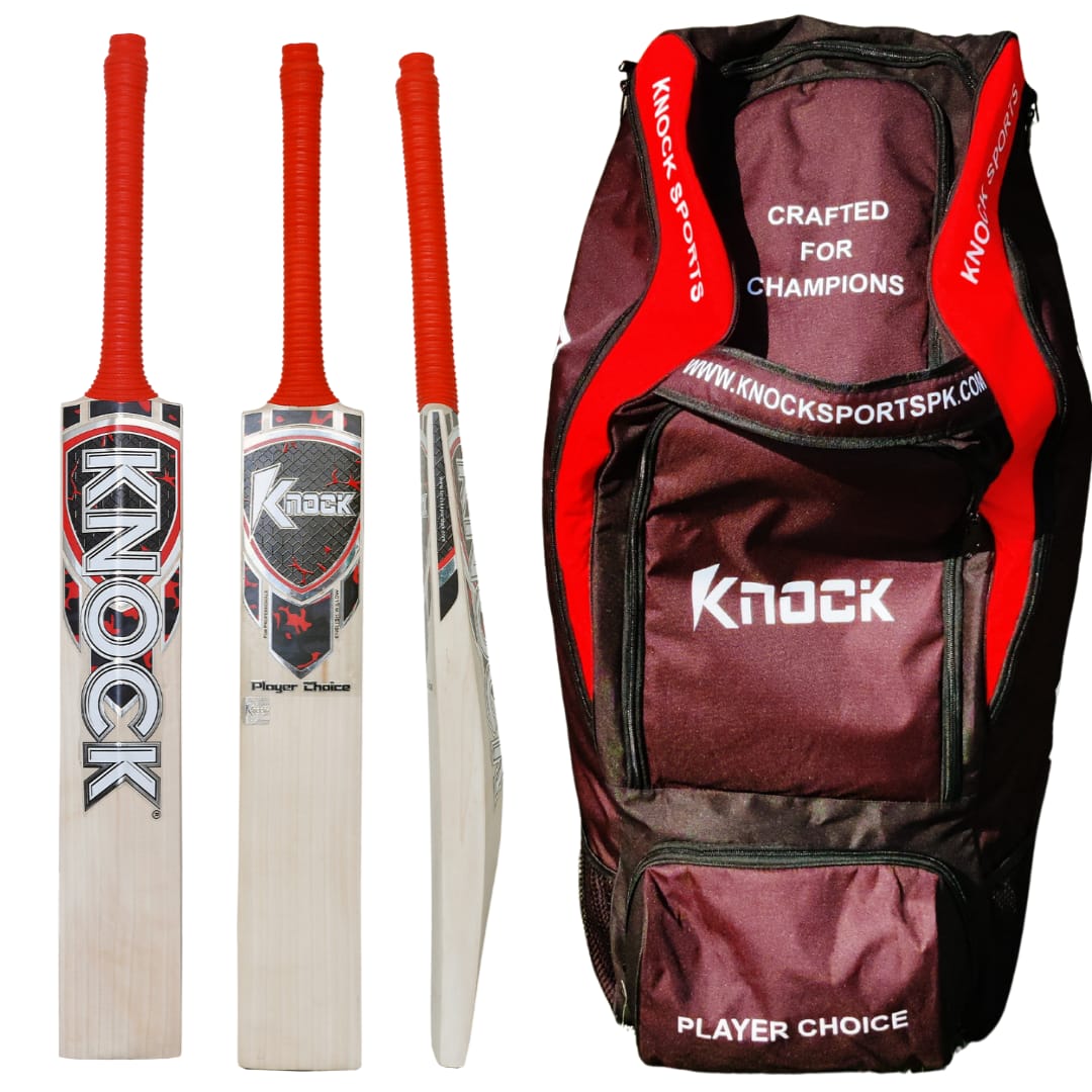 KNOCK PLAYER CHOICE CRICKET BAT AND KIT BAG WHEELIE (COMBO)